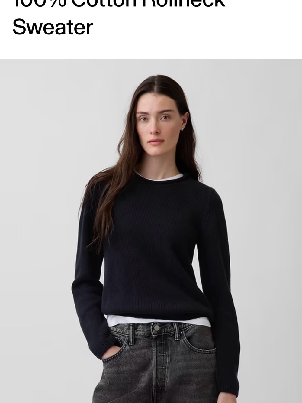 GAP Rollneck Sweater size S 100% cotton